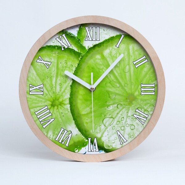 Horloge en bois à décorer Citrons verts sous l'eau