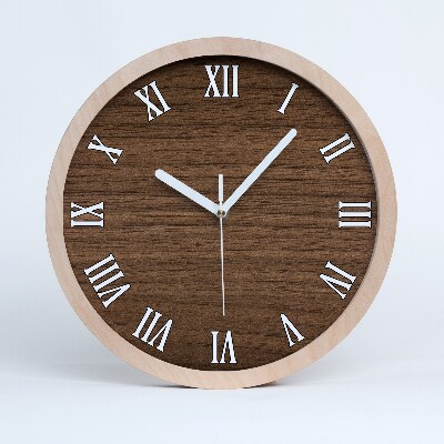 Horloge ronde en bois Fond en bois