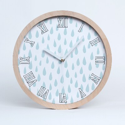 Horloge murale bois Gouttelettes