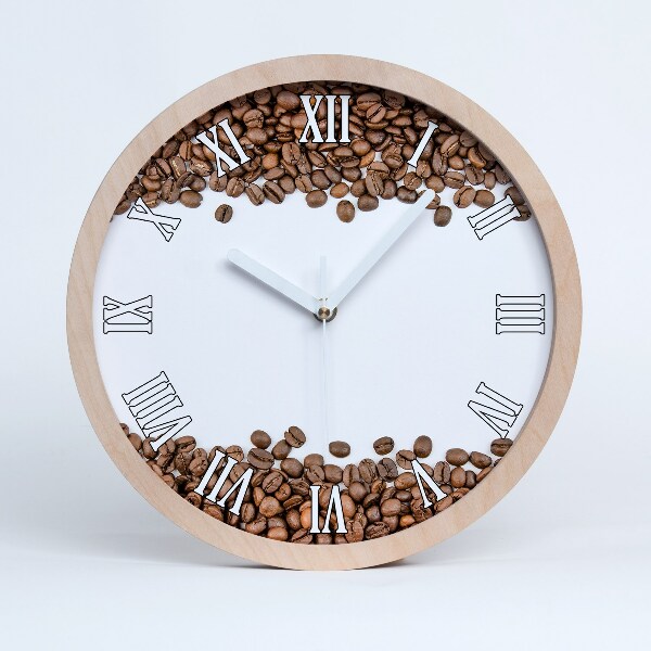 Horloge murale bois design Grain de café élégant