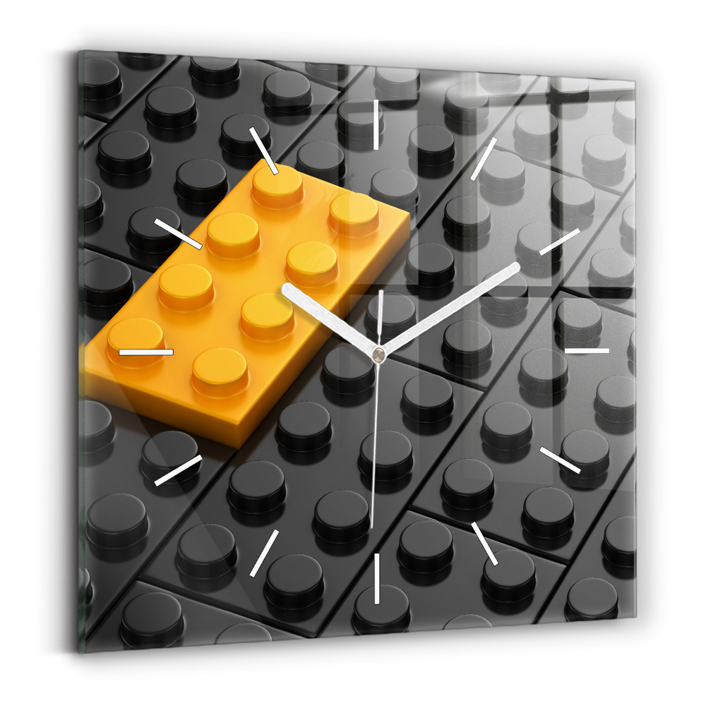 Pendule carrée en verre Blocs de jouets