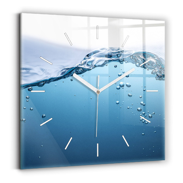 Horloge carrée en verre Vue sous-marine