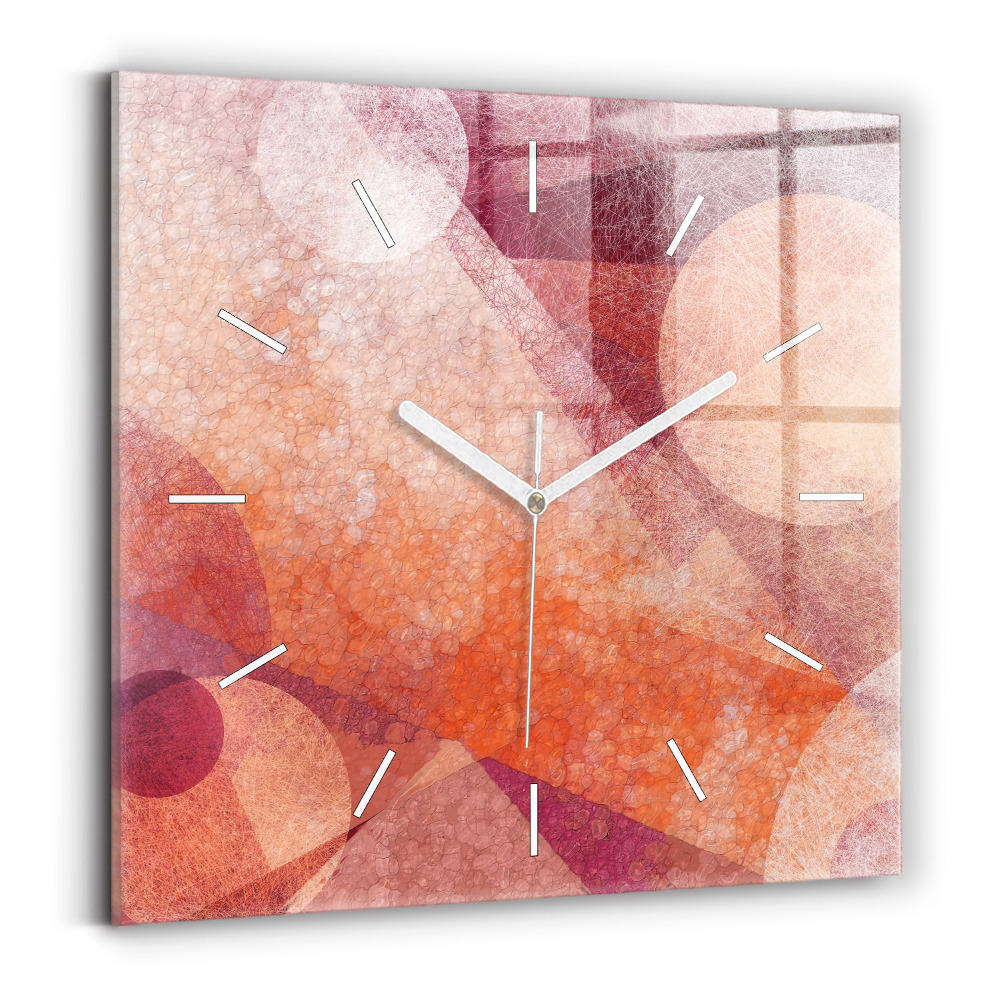 Horloge murale carrée Abstraction géométrique