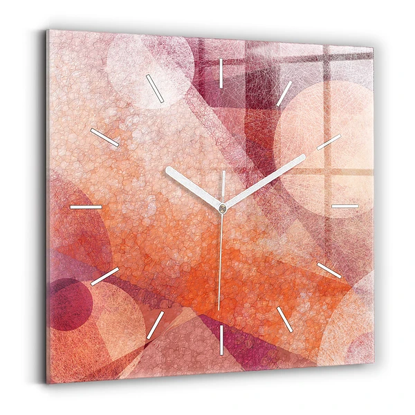 Horloge murale carrée Abstraction géométrique
