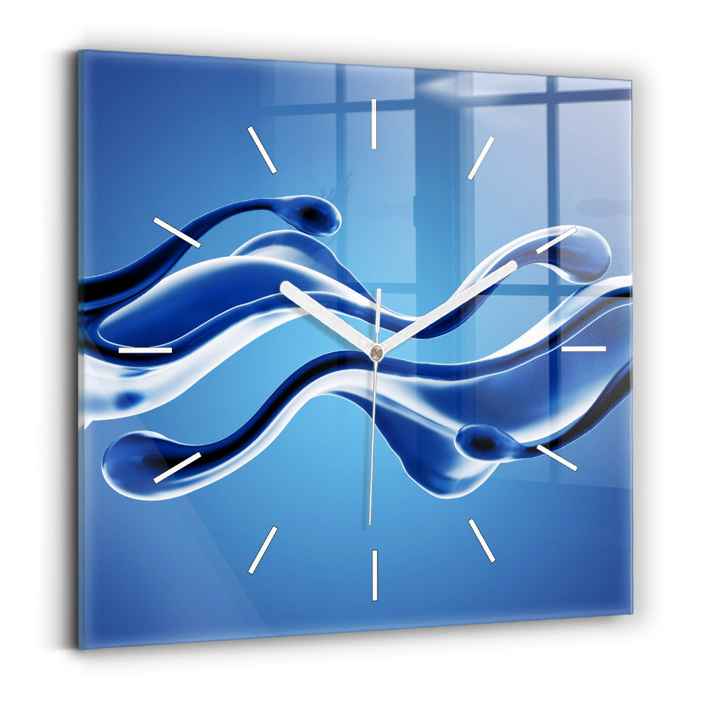 Horloge murale carrée Abstrait liquide