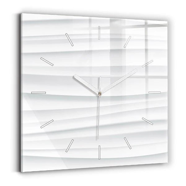 Horloge carrée en verre Texture de vagues