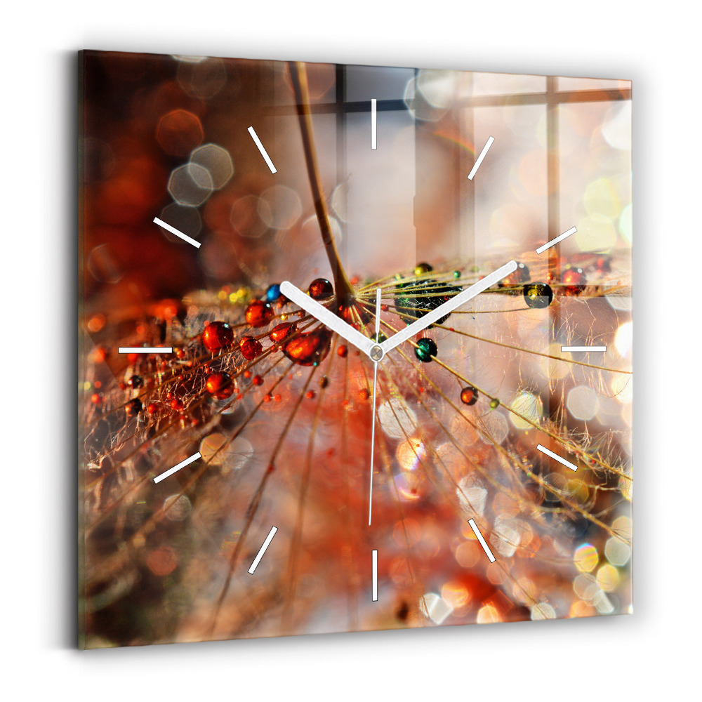 Horloge carrée en verre Souffleur avec rosée