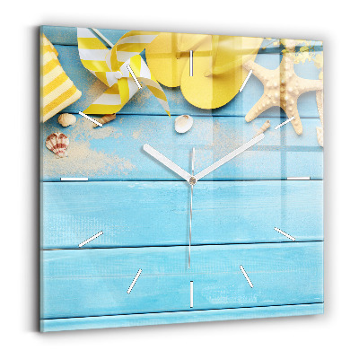 Pendule carrée en verre Accessoires de plage et planches