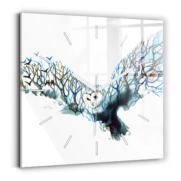Horloge murale carrée La liberté et la nature des oiseaux
