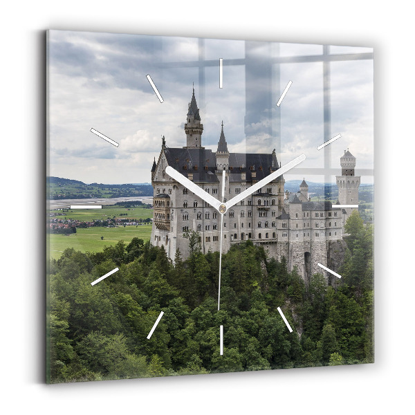 Pendule carrée en verre Château de Neuschwanstein