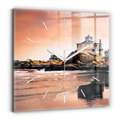 Pendule carrée en verre Côte de Sherman