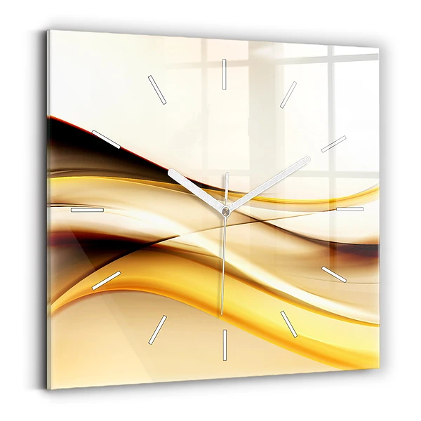 Horloge murale carrée Abstraction des vagues