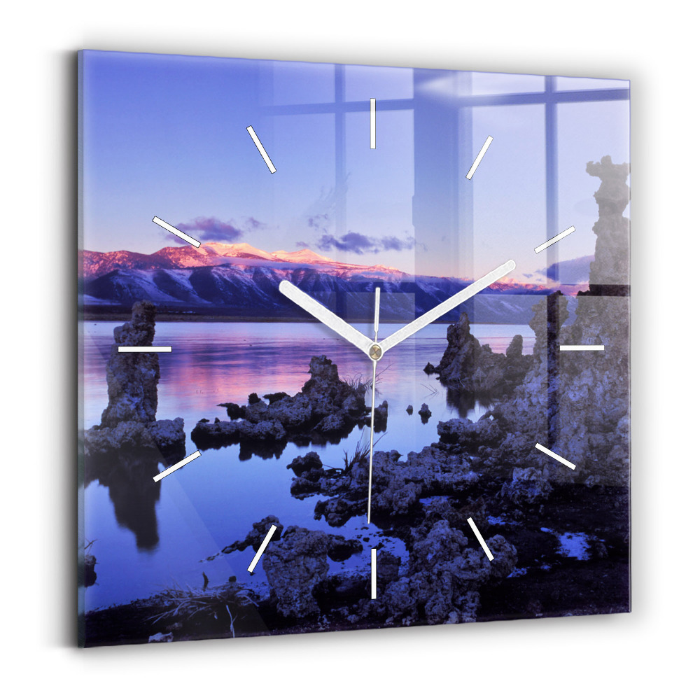 Horloge murale carrée Lac de Californie