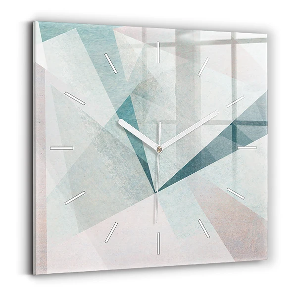 Horloge murale carrée Texture abstraite de triangles