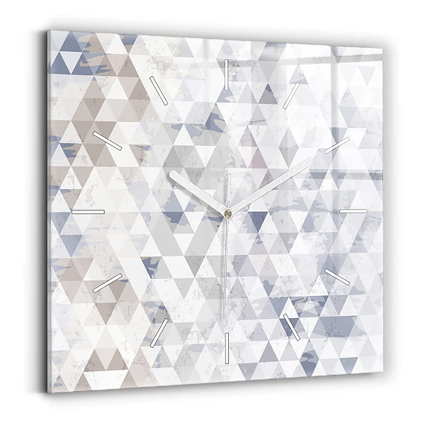 Horloge carrée en verre Motif géométrique