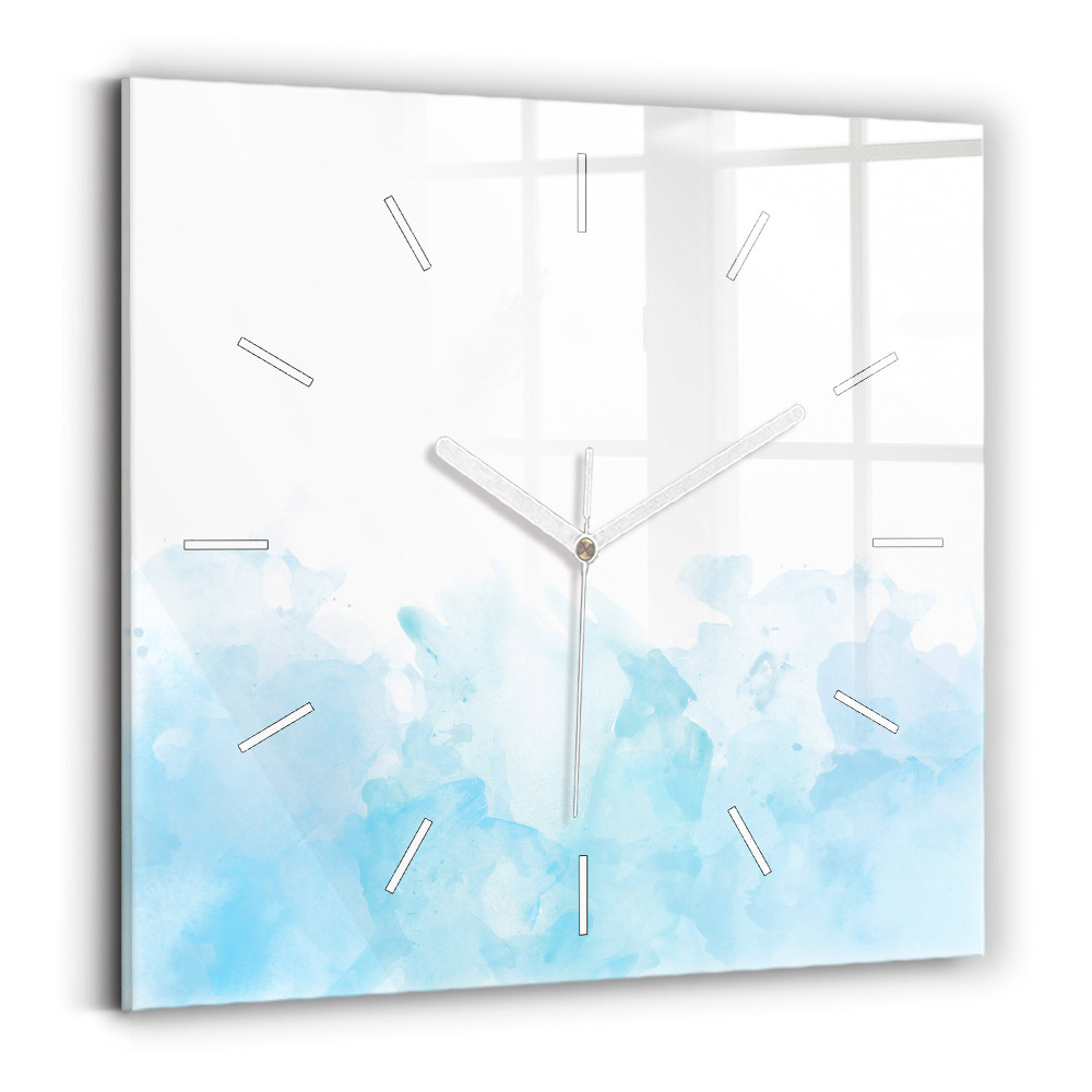 Horloge carrée en verre Taches peintes