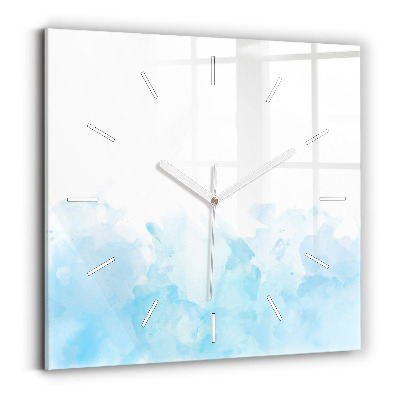 Horloge carrée en verre Taches peintes