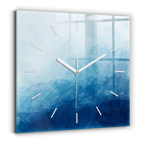 Horloge carrée en verre Eau abstraite