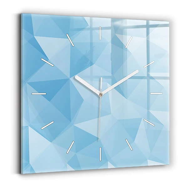 Horloge murale carrée Triangles abstrait