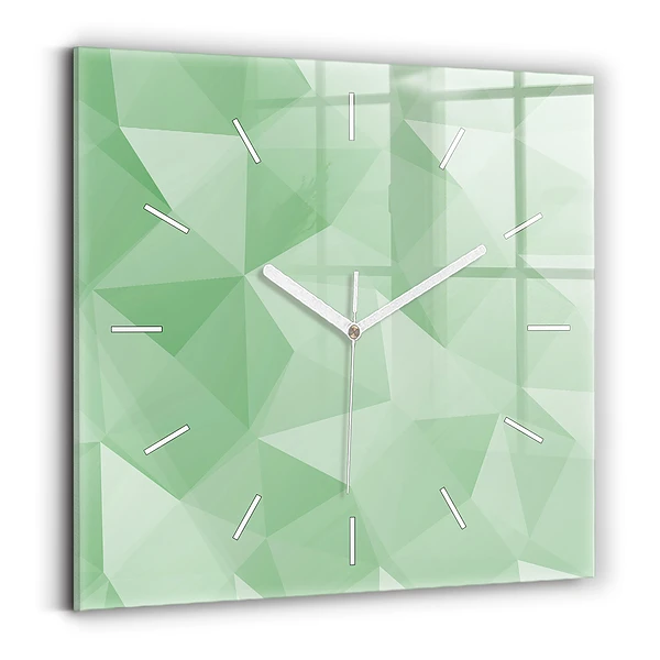 Pendule carrée en verre Triangles abstrait
