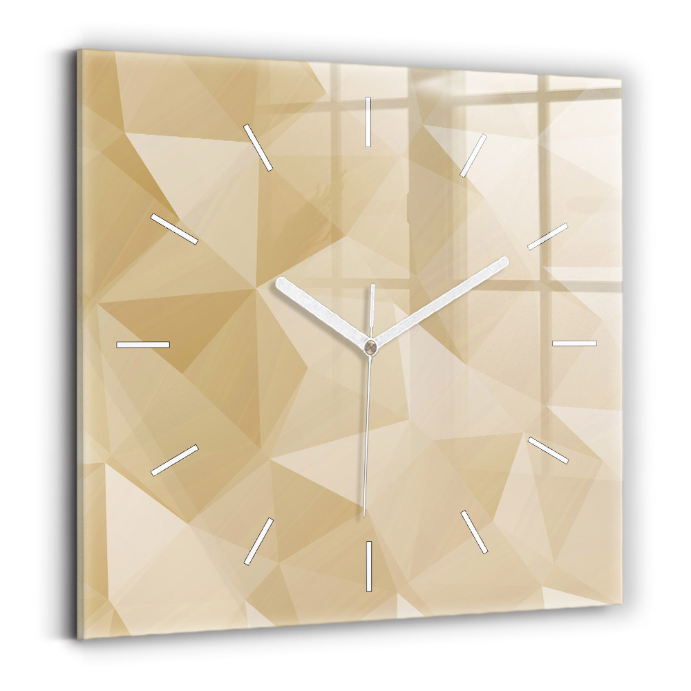 Horloge murale carrée Triangles abstrait