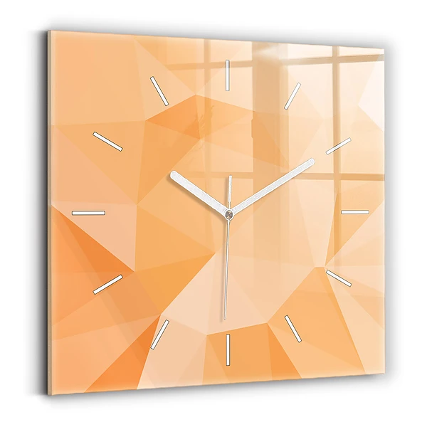 Pendule carrée en verre Triangles abstraits