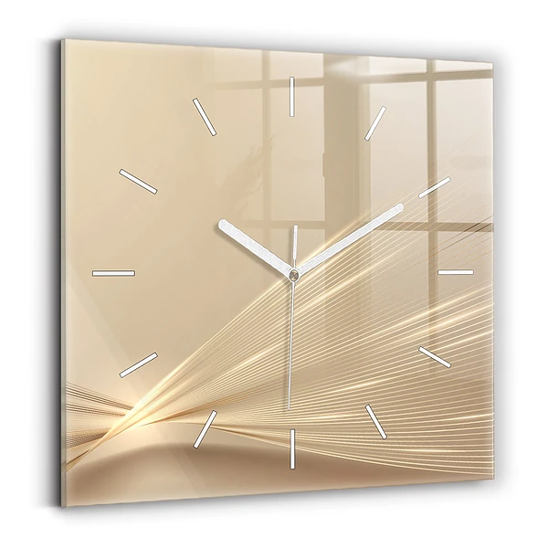 Pendule carrée en verre Lumière abstraite