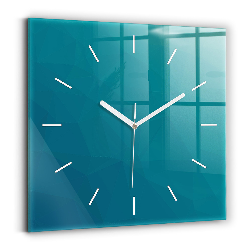 Horloge carrée en verre Abstraction marine