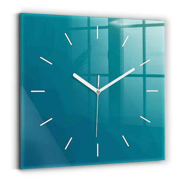 Horloge carrée en verre Abstraction marine