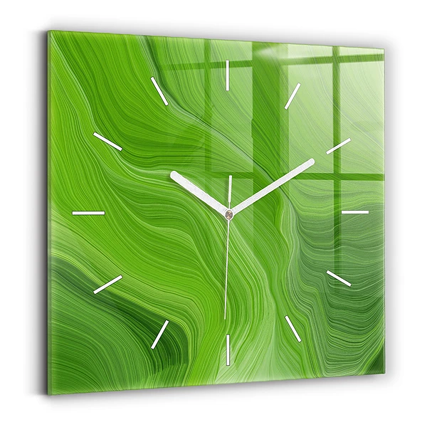 Pendule carrée en verre Vagues modernes