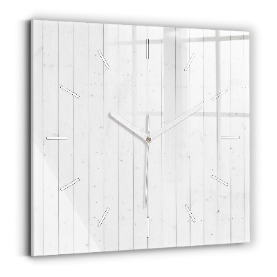 Horloge murale carrée Motif de panneaux en bois