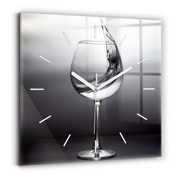 Horloge murale carrée Verre à vin