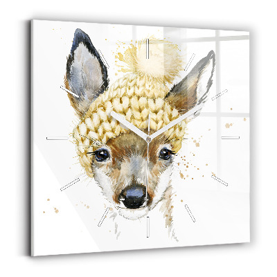 Horloge murale carrée Cerf