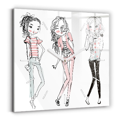 Pendule carrée en verre Mode féminine