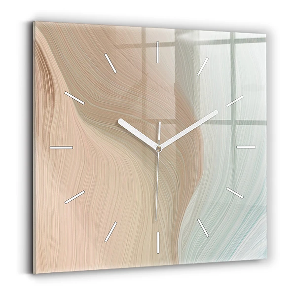 Horloge murale carrée Vague abstraite