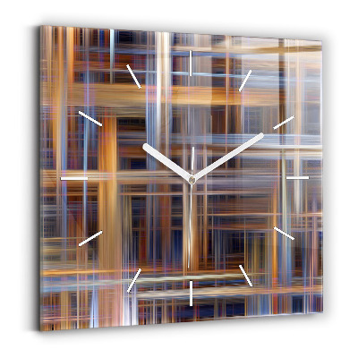 Horloge carrée en verre Abstraction géométrique