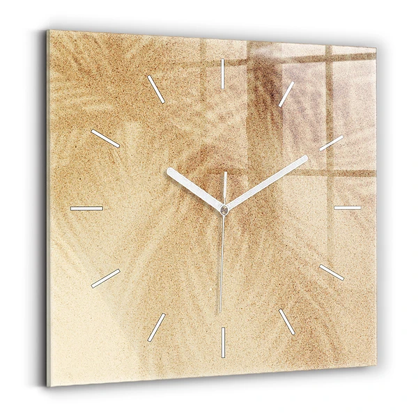 Pendule carrée en verre Abstraction or