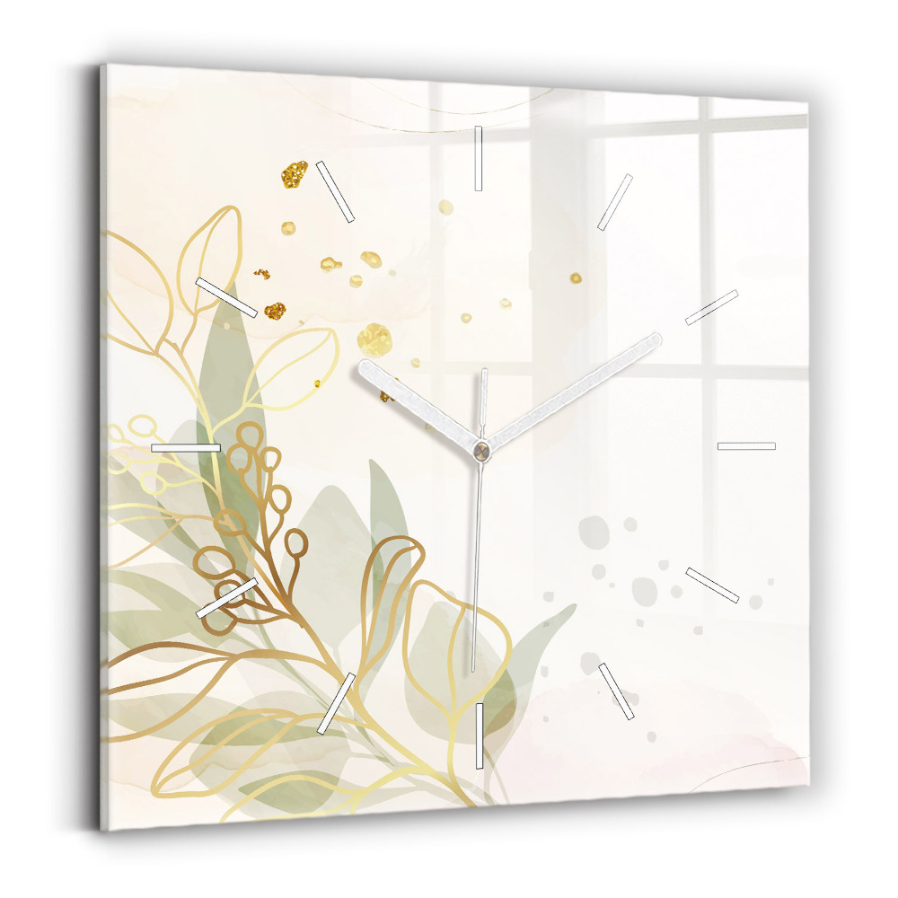 Horloge carrée en verre Abstrait pastel