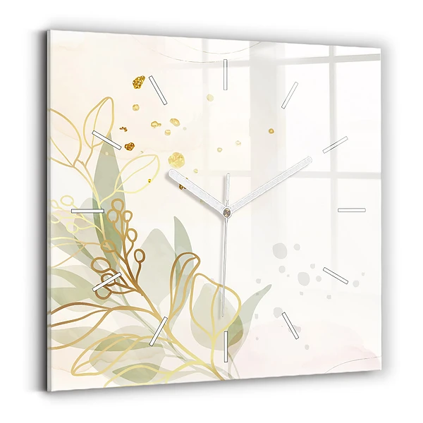 Horloge carrée en verre Abstrait pastel