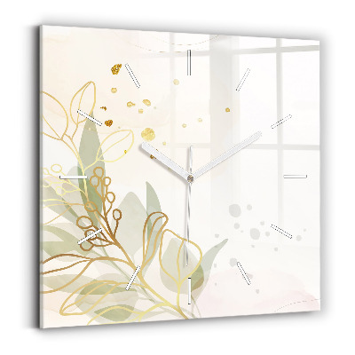 Horloge carrée en verre Abstrait pastel