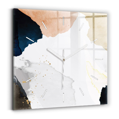 Horloge murale carrée Abstrait taches