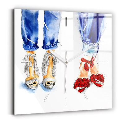 Horloge murale carrée Épingles pour femmes