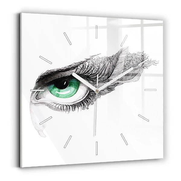 Horloge murale carrée Oeil humain abstrait