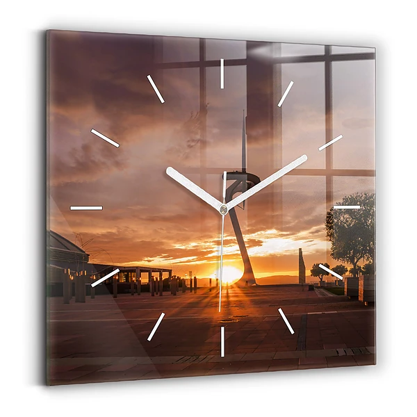Horloge carrée en verre Parc olympique de Barcelone