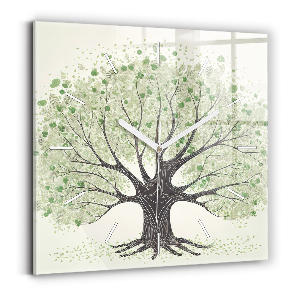 Horloge murale carrée Grand arbre nature