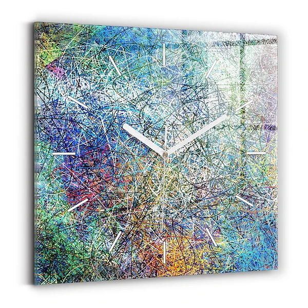 Pendule carrée en verre Abstrait - Émotions