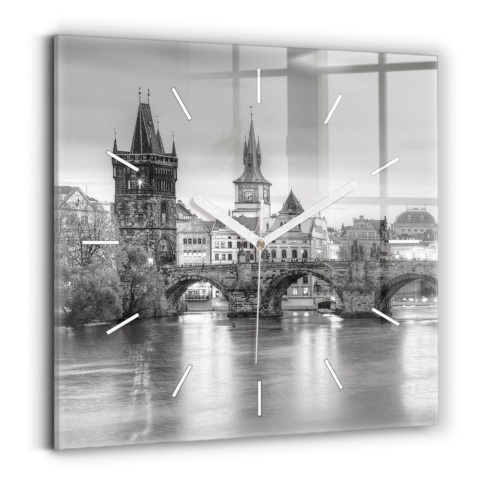 Horloge murale carrée Pont Charles à Prague
