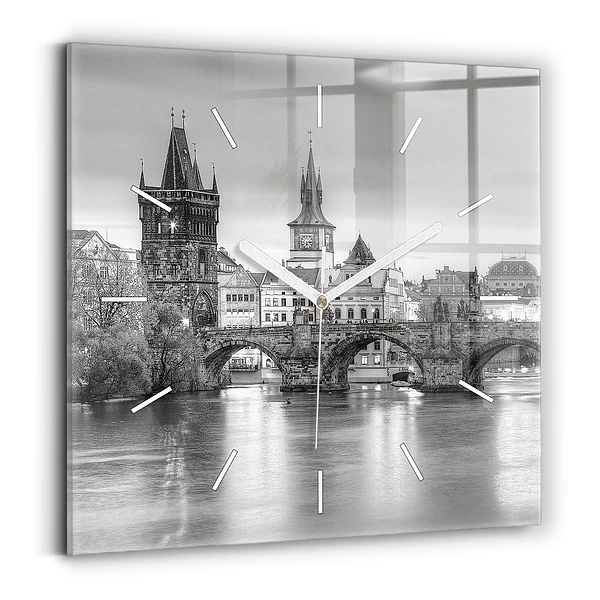 Horloge murale carrée Pont Charles à Prague