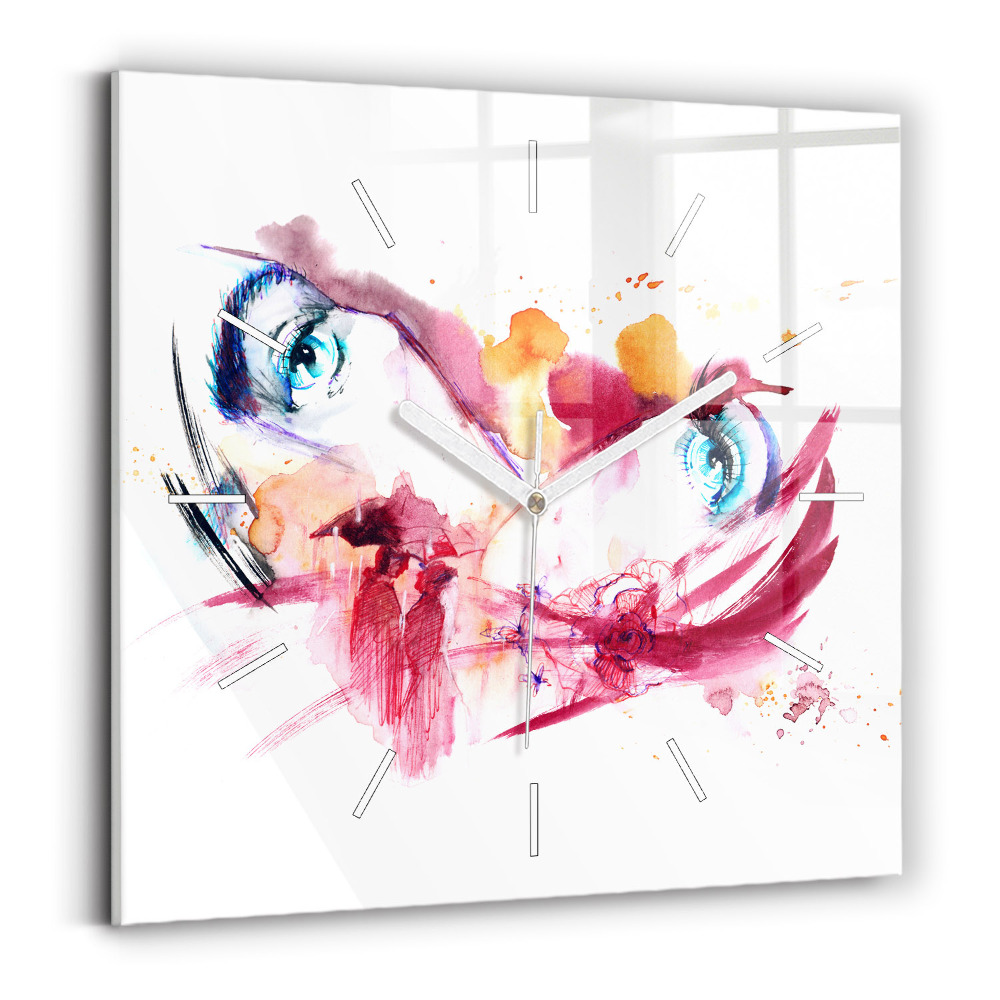 Horloge murale carrée Couple romantique