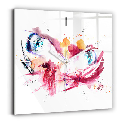 Horloge murale carrée Couple romantique